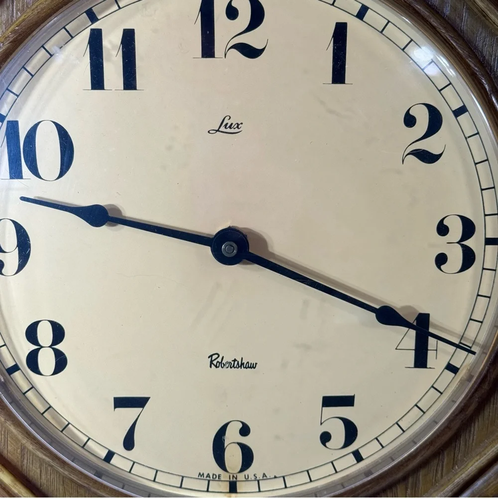 Vtg Bald Eagle Electric Robert Shaw Lux Pendulum Wall Clock Works 1950s-60s‎ USA